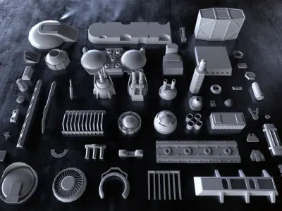 Greeblie Kitbash Set 3 3D model