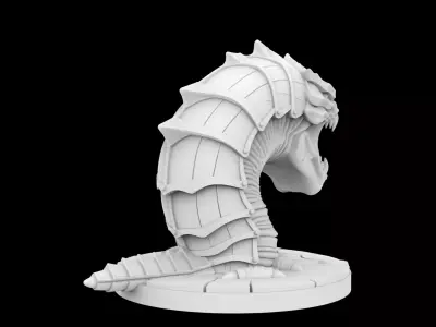 Monstrous Sandworm Statue 3d Print Model 3D print model purchase