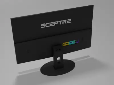 Desktop Moniter Low-poly 3D model
