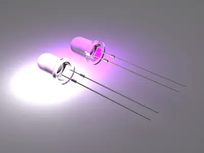 Light Emitting Diode With Illuminating Animation 3D model