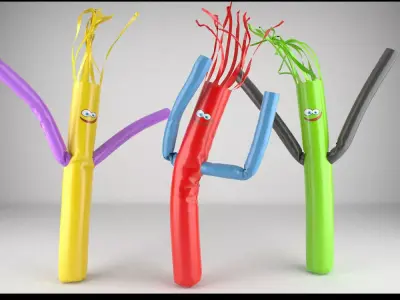 Animated Skydancer 3D model