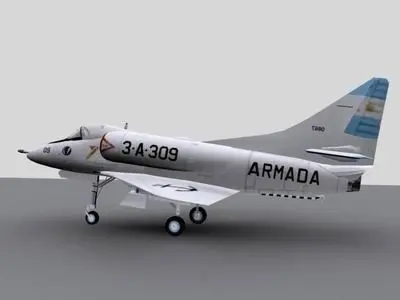 A-4Q AR Low-poly 3D model