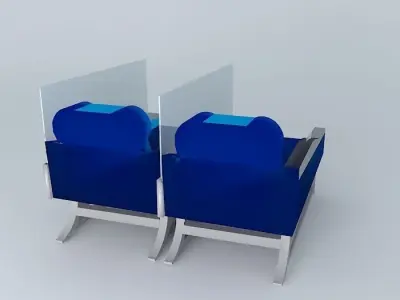First Class Airplane Seats Free 3D model