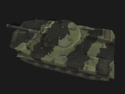 Tank 2s9 Nona Low-poly 3D model
