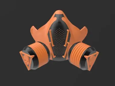 skull gas mask 3D print model