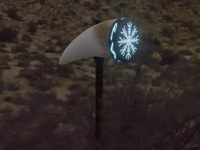 Ice Dragon Tooth Hammer 3D model