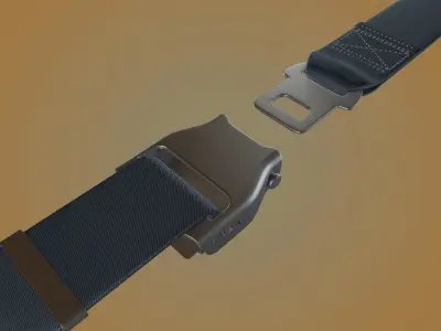 Aviation Seat belt 3D model