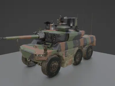 Nexter Jaguar Military Vehicle Low-poly 3D model