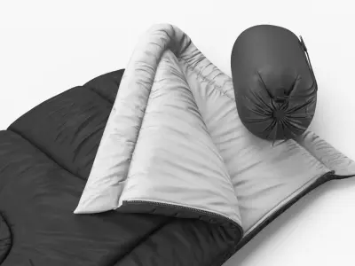Outdoor Sleeping Bags Black 3D model