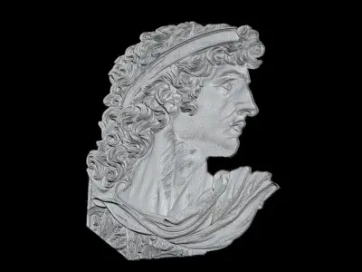 Alexander the Great reliaf 3D print model
