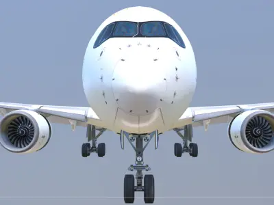 Airbus A350-900 Hong Kong B-LGA livery Low-poly 3D model
