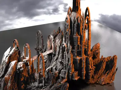 Gorgoroth Temple Fortress Ruins 2 3D model