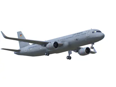 Luftwaffe 1511 A321-251NX Low-poly 3D model