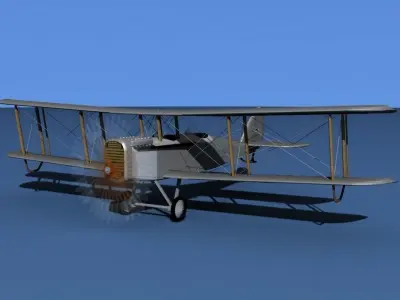 Airco DH-4 Trainer Unmarked 3D model