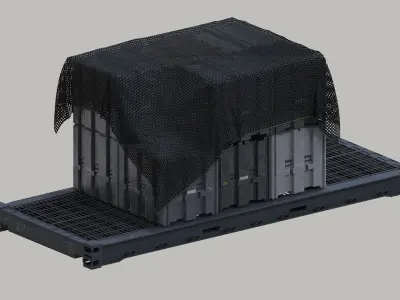 5 SUBD Military Shipping Elements 3D model