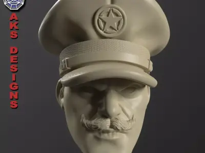 Wall home decor Army captain v152 3D print model