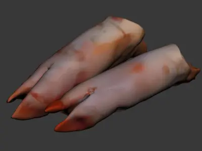 fresh pork Low-poly 3D model