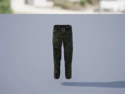 Cargo Pants Low-poly 3D model