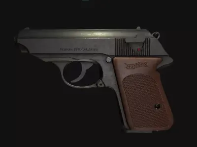 PPK 9mm Pistole Low-poly 3D model