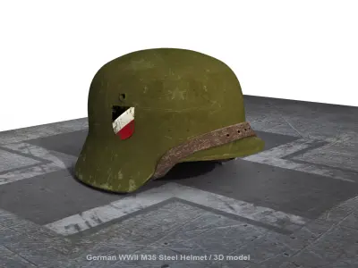 German Helmet of wwII 3D model