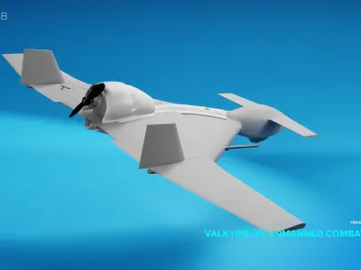 Valkyrie-RX Unmanned Combat Drone --- French MALE Prototype 3D model