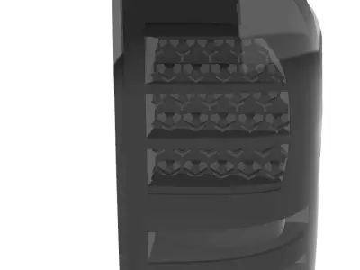 Stop Led Black Toyota Hilux Low-poly 3D model