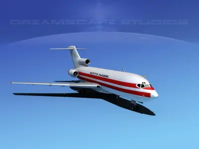 Boeing 727-100 Kitty Hawk 3D model