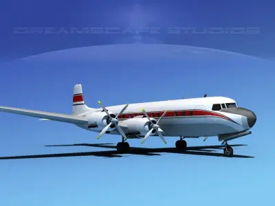 Douglas DC-7C Corporate 1 3D model