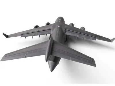 Boeing C17 Globemaster III Transport Aircraft Low-poly 3D model