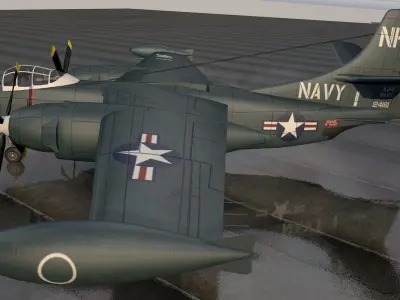 North American AJ-1 Savage 3D model