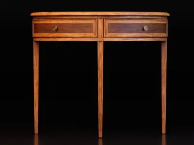 Classic Wooden Console Table 3D model