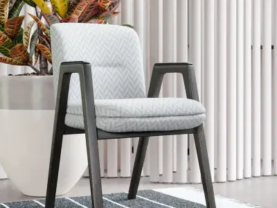  Replica Minotti Esterna Chair Model, Pale Grey 