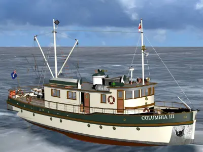 Columbia Mission Boat 3D model
