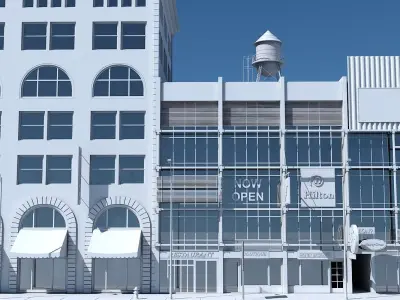 Commercial Building Facade 07 3D model