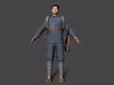 solider Low-poly 3D model