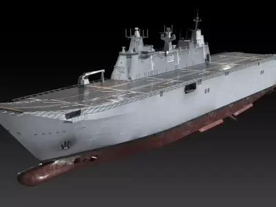 HMAS Canberra Low-poly 3D model