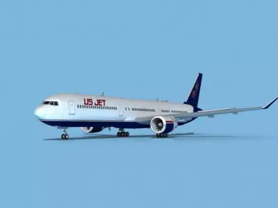 Boeing 767-400 US Jet 3D model