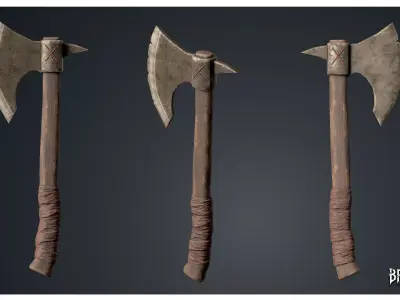  Axe - Game Ready Optimized Low-poly 3D model