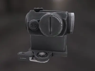 Rifle Scope Micro T-1 Low-poly 3D model