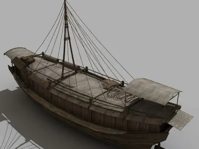 Chinese Old ship 04 3D model