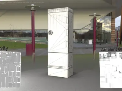 Electrical Distribution Cabinet 170 Low-poly 3D model