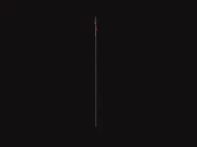 Medieval Spear Low-poly 3D model 9