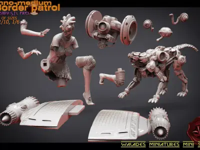 Techno-medium Border patrol 3D print model