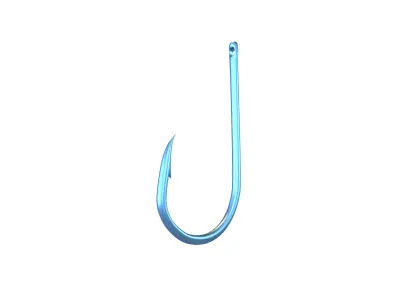 Fishing Hook v1 006 Low-poly 3D model