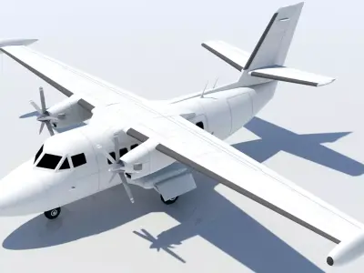 Let 410 Turbolet Static blank Low-poly 3D model