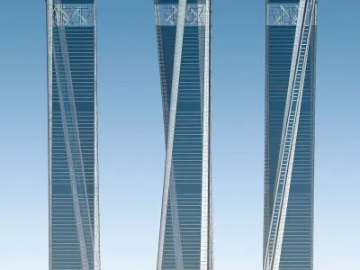 Skyscraper 02 Low-poly 3D model