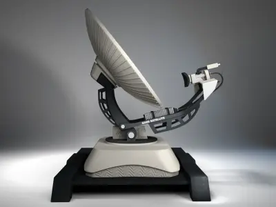 satellite 02 Low-poly 3D model