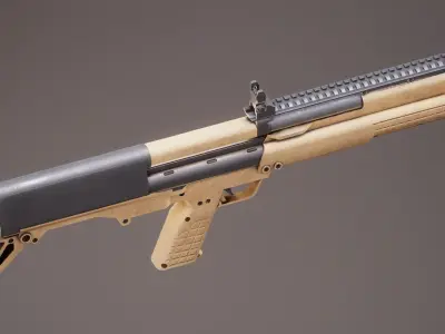 Kal-Tec KSG PBR Rigged Low-poly 3D model