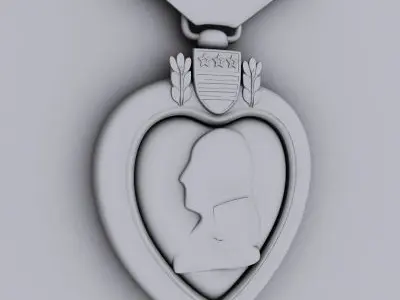Purple Heart Medal 3D model