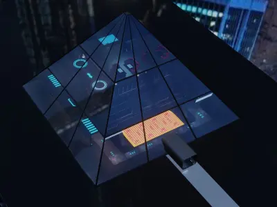 Penthouse full with interiors - VR world Low-poly 3D model